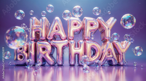 golographic and iridescent text 