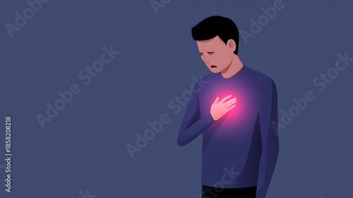 Empathic Anguish: Depicting a person grappling with internal distress, a compelling visual representing concepts of sorrow. 