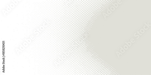 Seamless vector illustration of a grey and white abstract halftone pattern with a textured paper surface for a modern textile backdrop and web design wallpaper