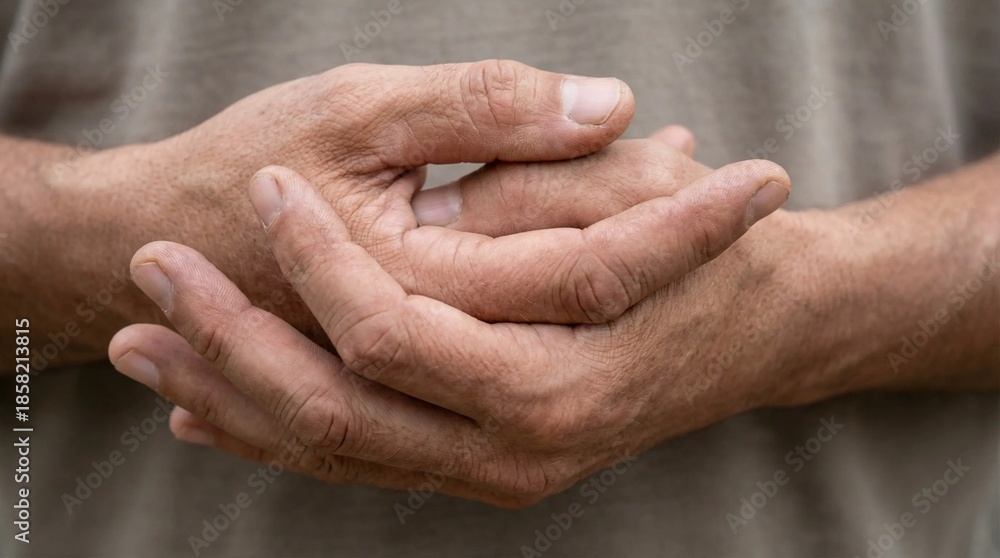 Fototapeta premium Hand Mudra Gesture for Yoga and Meditation, Spiritual Energy Flow, and Mindfulness Practice