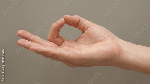 Hand Mudra Gesture for Yoga and Meditation, Spiritual Energy Flow, and Mindfulness Practice
