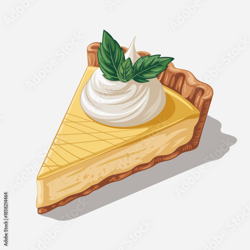 An appetizing visual of a rich cheesecake slice topped with creamy whipped cream, capturing the essence of indulgence and sweet delights in a simple yet elegant composition.