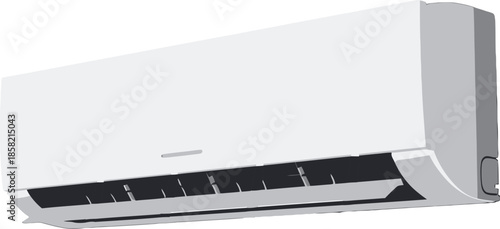 Modern White Wall-Mounted Air Conditioning Unit with Sleek Design and Advanced Climate Control Features