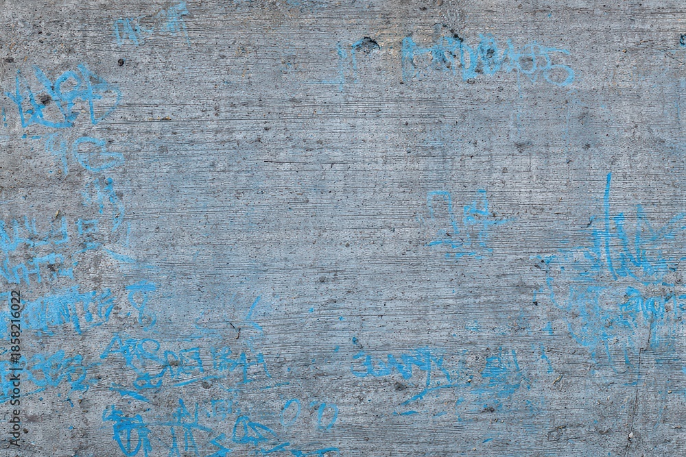 Obraz premium Distressed Wood Texture with Peeling Light Gray and Blue Paint