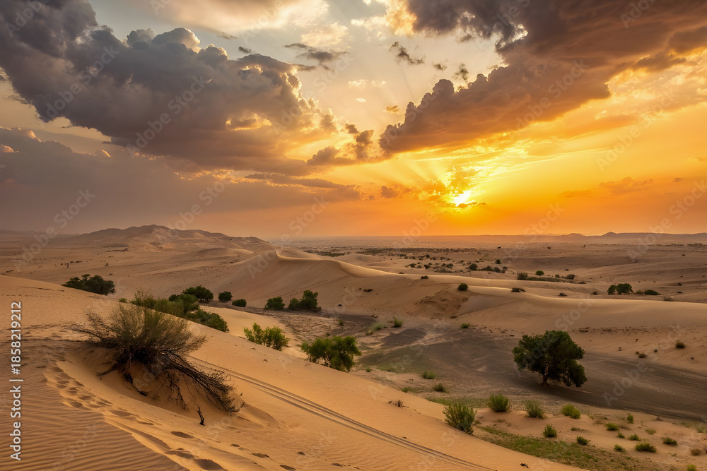Obraz premium sunset in the desert