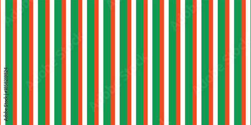 Christmas seamless pattern. Red and green diagonal stripes background. Candy cane repeating decoration wallpaper. Winter holiday lines backdrop. Xmas peppermint present wrapping print design. Vector