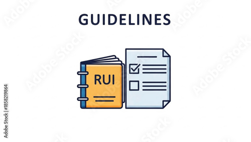 Notebook & Checklist Illustration – Flat Vector Design for Rules, Documentation & Instructional Use