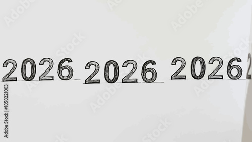 2026 stamp text mockup isolated on Transparent Background