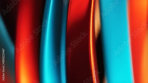Abstract composition of vertical lines in dynamic colors and lighting