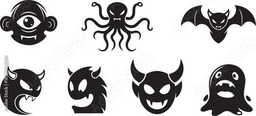 Abstract vector graphic with grayscale tones and a dark silhouette