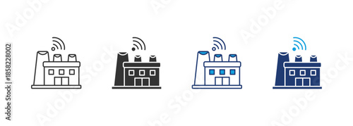 Smart Factory Icon Set Multiple Style Collection