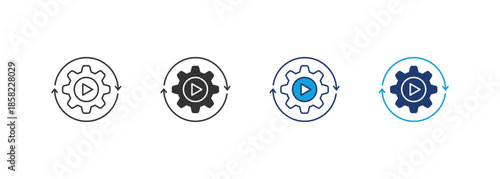 Automation Icon Set Multiple Style Collection