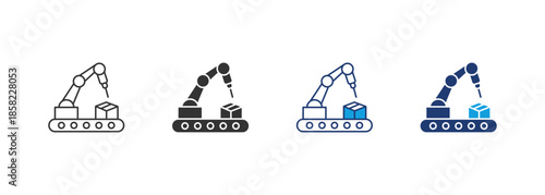 Fabrication Icon Set Multiple Style Collection