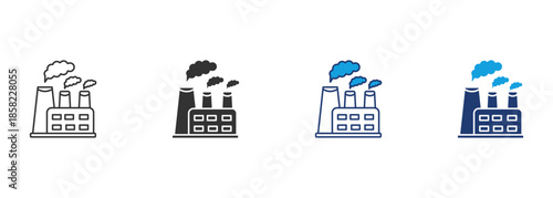 Polution Icon Set Multiple Style Collection