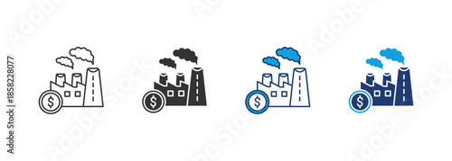 Industrial Icon Set Multiple Style Collection