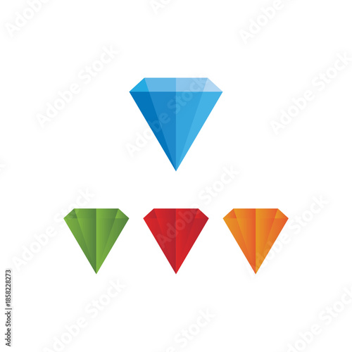 Diamond and Jewel design vector Logo Template symbol