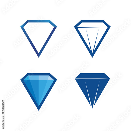 Diamond and Jewel design vector Logo Template symbol
