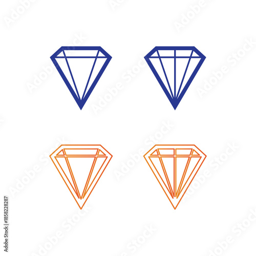Diamond and Jewel design vector Logo Template symbol