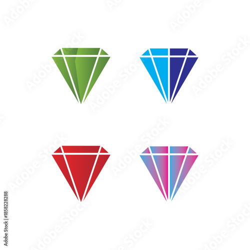 Diamond and Jewel design vector Logo Template symbol