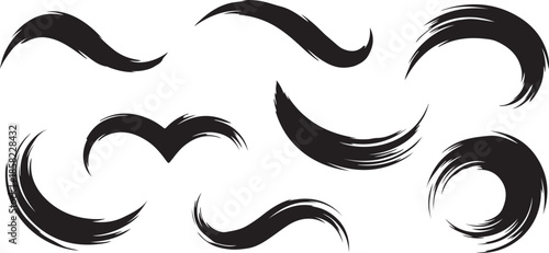 Abstract grayscale design with geometric shapes and a dark silhouette