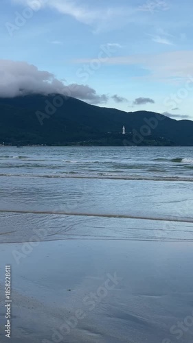 Scenic Coastal View of My Khe Beach and Lady Buddha Statue in Da Nang 20.09.2025 Vietnam