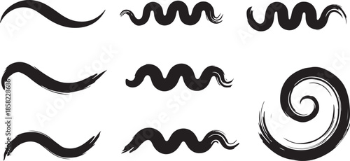 Abstract grayscale design featuring geometric shapes and a prominent silhouette