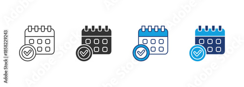 Calendar Icon Set Multiple Style Collection