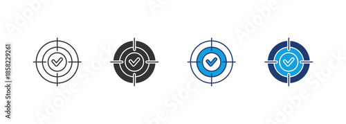 Focus Icon Set Multiple Style Collection