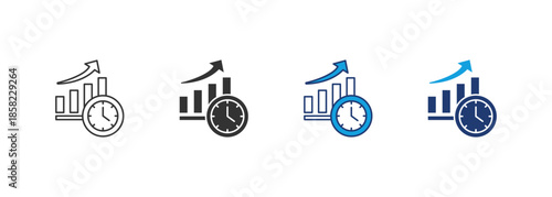 Efficiency Icon Set Multiple Style Collection