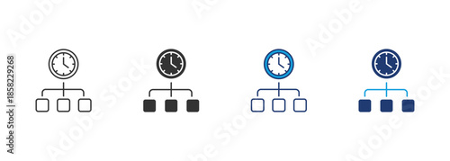 Time Management Icon Set Multiple Style Collection