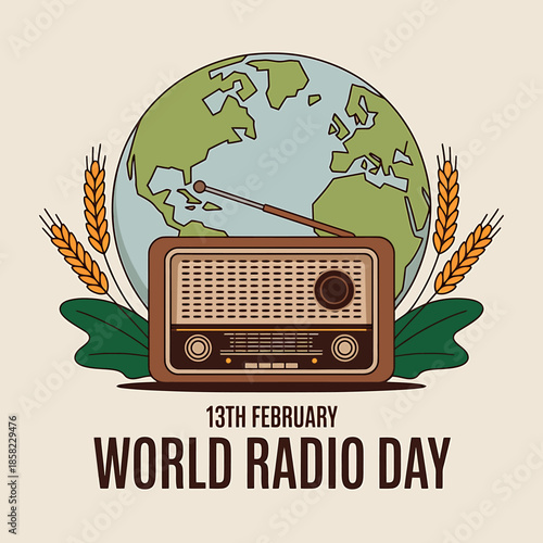 Celebrating world radio day on 13th february with vintage radio
