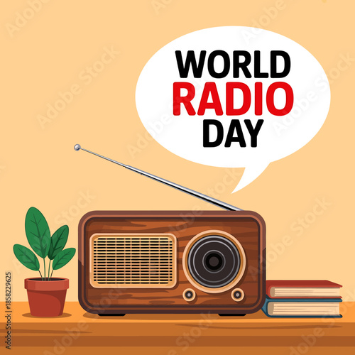Celebrating world radio day with vintage radio