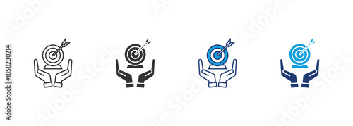 Goal Icon Set Multiple Style Collection