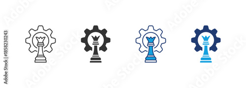 Strategic Icon Set Multiple Style Collection