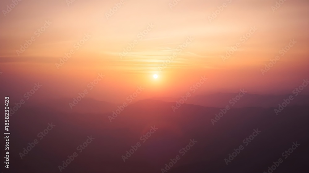 Fototapeta premium Soft Warm Gradient Background with Cinematic Sunset Mood