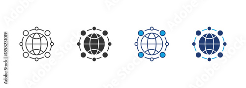 Connections  Icon Set Multiple Style Collection
