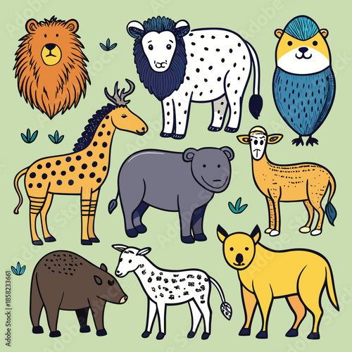 set of animals