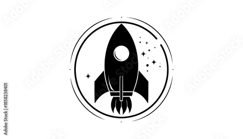 Abstract image of a dark circle with tiny light dots and faint lines