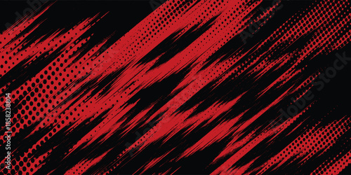 black red dragon decal brush fire volcano lava sakura Asia Japan anime style illustration sporty background banner style illustration.