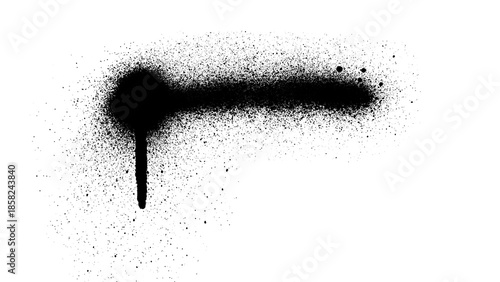 Photos An amorphous black splotch with a spray paint effect