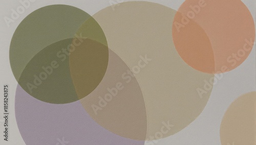 Wallpaper Mural Abstract Overlapping Circles in Muted Earth Tones. Torontodigital.ca