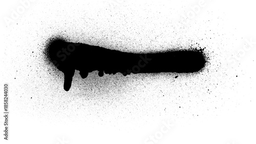 Foto An amorphous black splotch with a spray paint effect