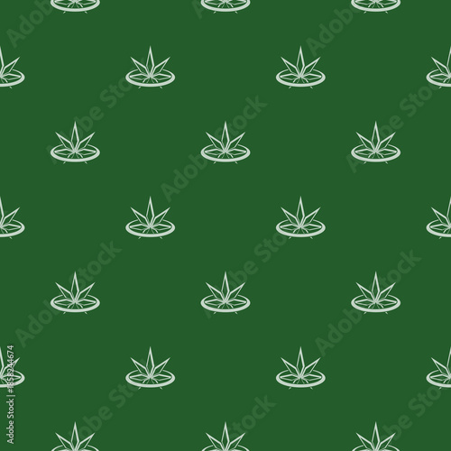 Marijuana cannabis icon seamless pattern isolated on color background