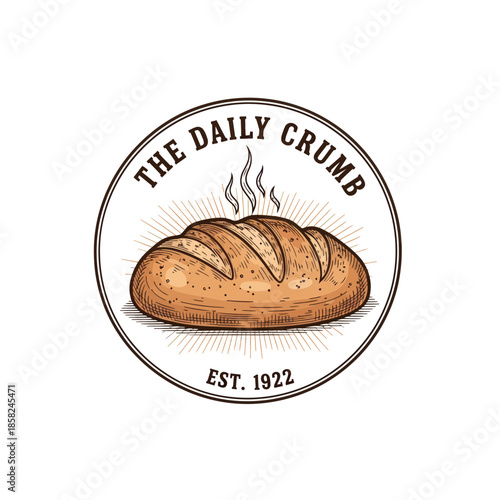 Artisan bread loaf emblem representing traditional bakery craftsmanship