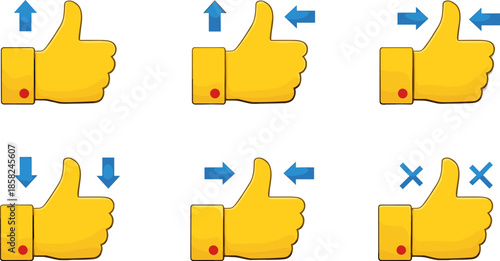 Thumbs Up and Down Vector Illustration