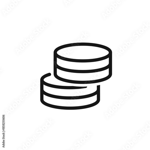 Minimalist Illustration of Coins Stack for Financial and Banking Concepts
