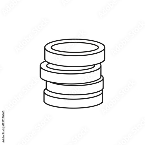 Minimalist Illustration of Stacked Coins for Financial and Banking Concepts