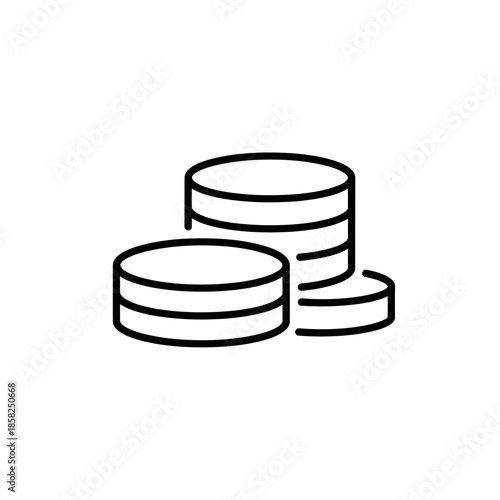 Minimalist Illustration of Stacked Coins for Financial and Banking Concepts