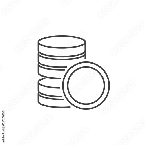 Modern Digital Coin Stack Illustration for Financial and Cryptocurrency Concept