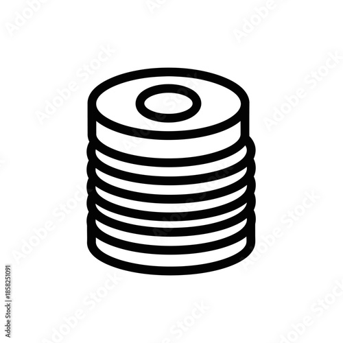 Simple Stack of Coins Icon for Financial and Banking Content